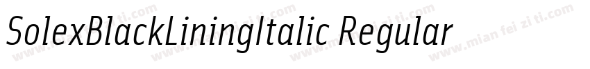 SolexBlackLiningItalic Regular字体转换